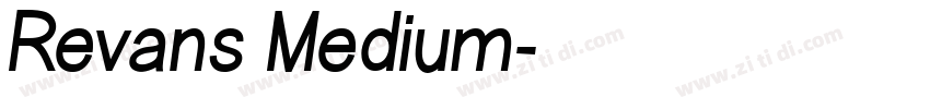 Revans Medium字体转换